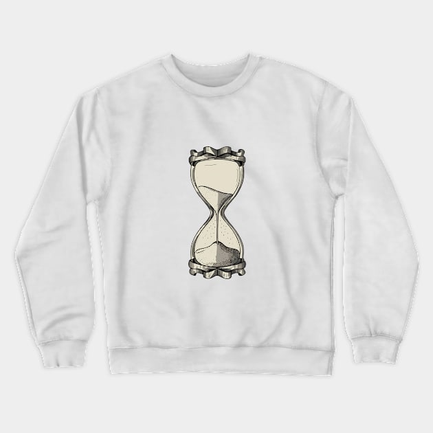 Line art of an antique hourglass Crewneck Sweatshirt by design/you/love